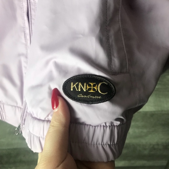 KNC Vintage cashmere lined lilac bomber jacket - Picture 4 of 6